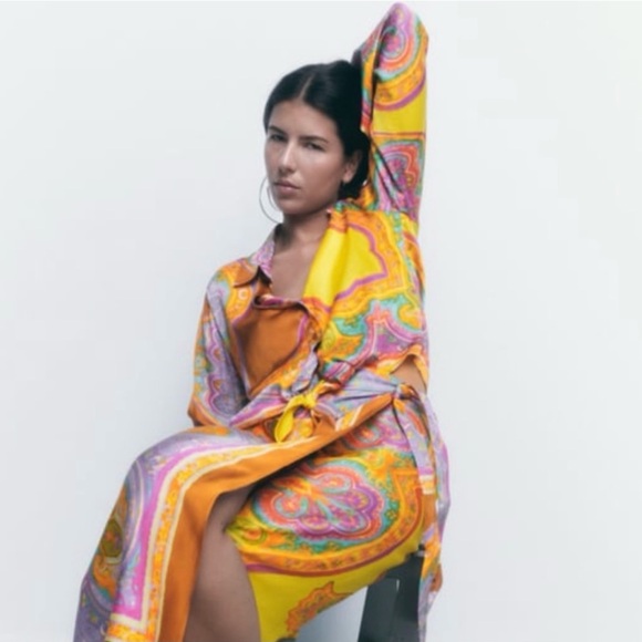 Zara Multicolor Patterned skirt - Picture 6 of 16